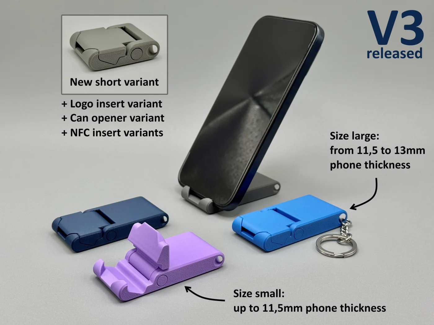 Small smartphone stand - print in place design