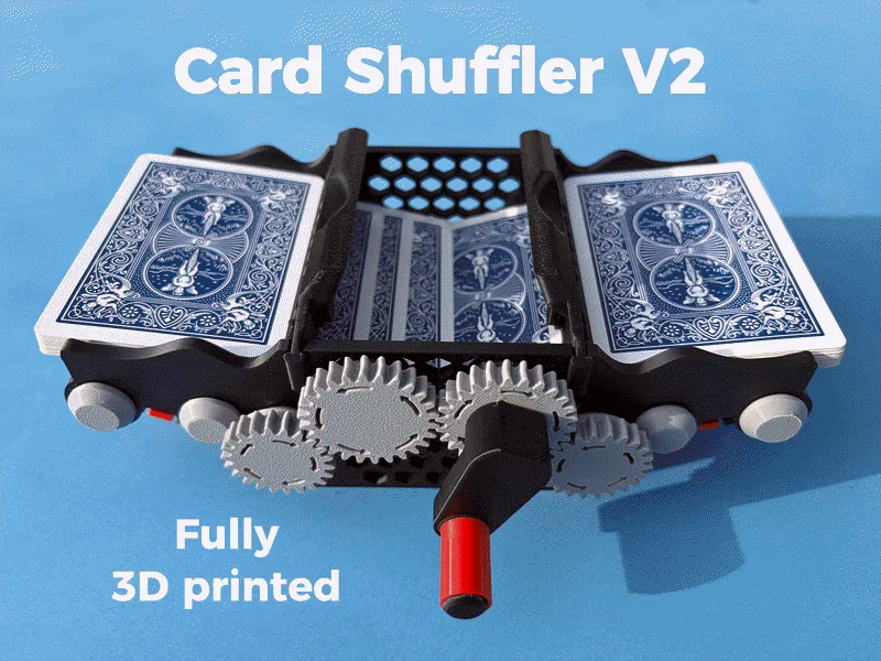 Card Shuffler V2 - No Screw, No Glue